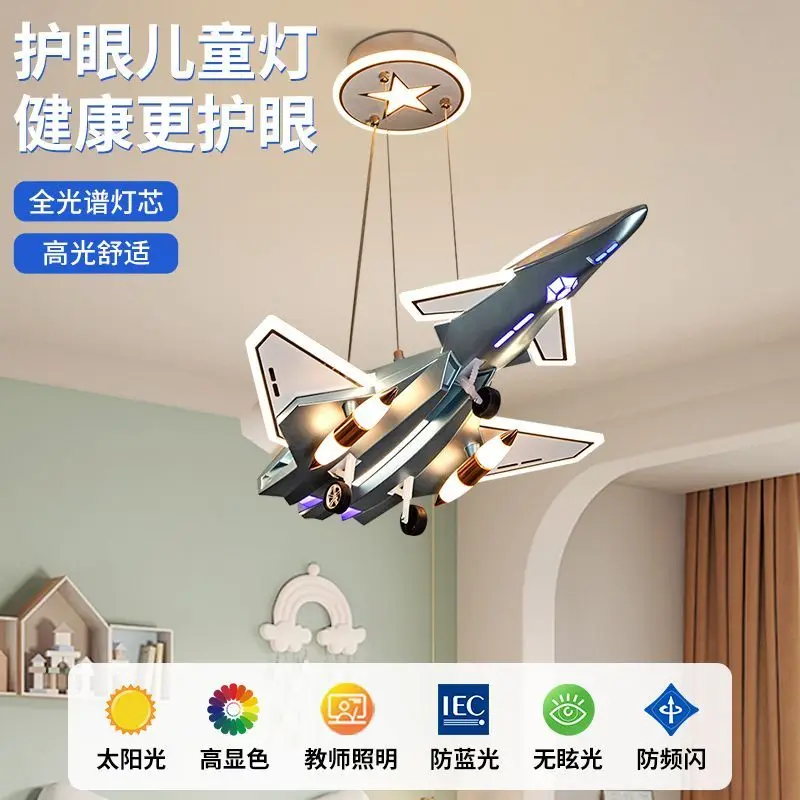Nowoczesna lampa wisząca LED w kształcie samolotu, nowa, odpowiednia do pokoju dziecięcego i przedszkola, żyrandol, oświetlenie dekoracyjne do domu.