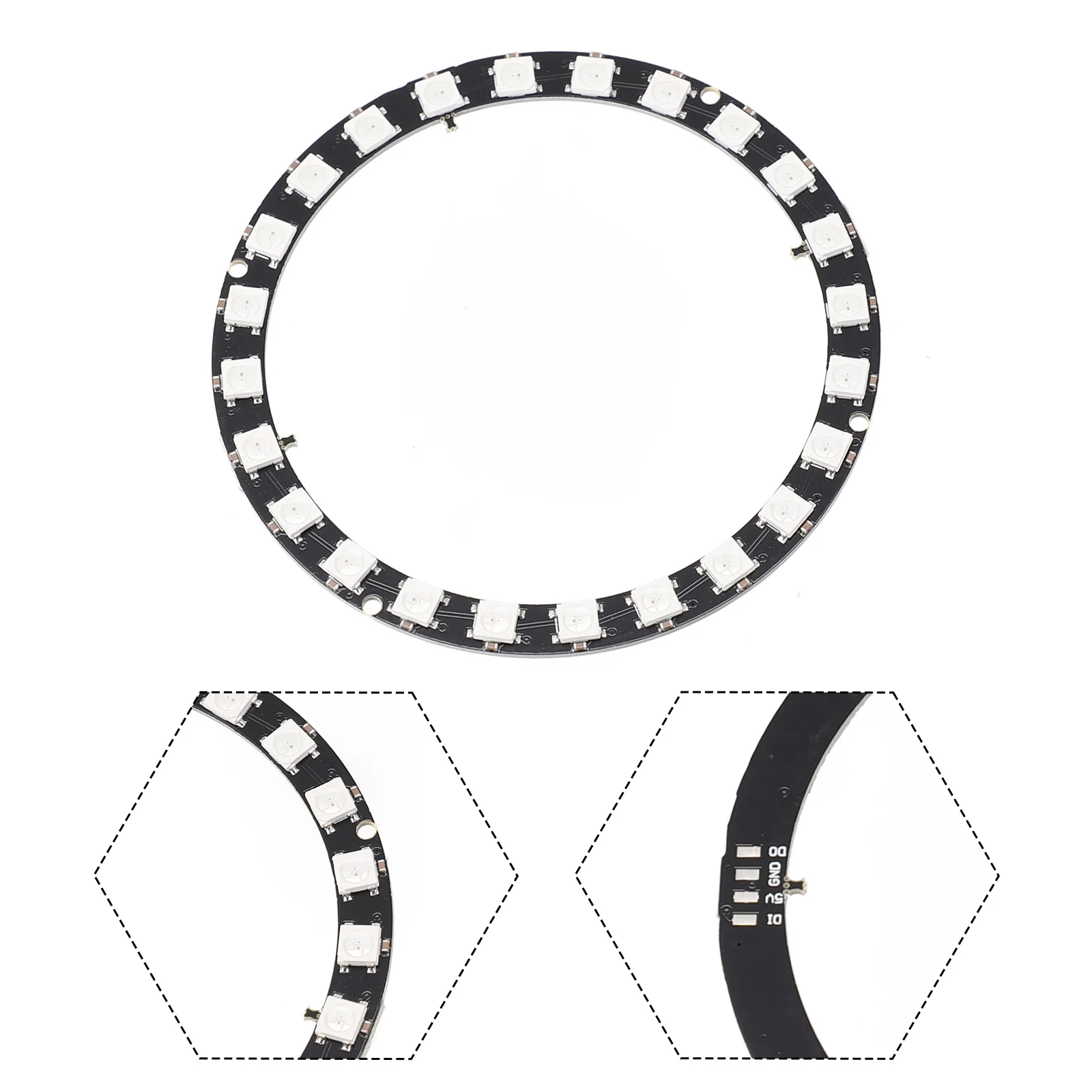 NeoPixel LED Ring Driver Development Board, endereçável individual, 5050 RGB, 5V, novo, Arduino WS2812, 1Pc