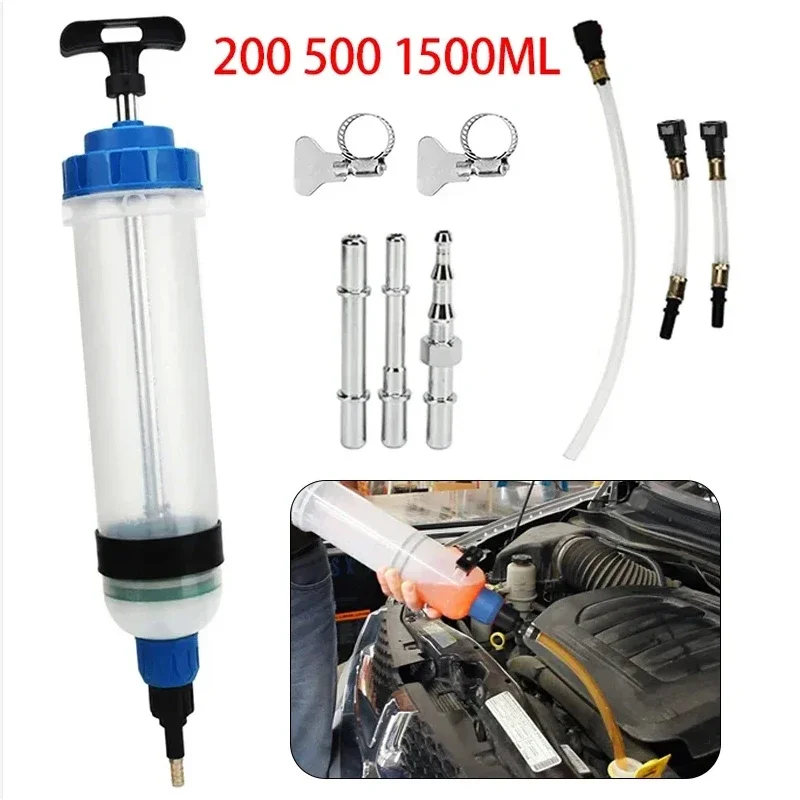 200/500/1500ML Car Oil Fluid Extractor Manual Suction Vacuum Extractor SiphonPump Brake Fluid Fluid SyringePump