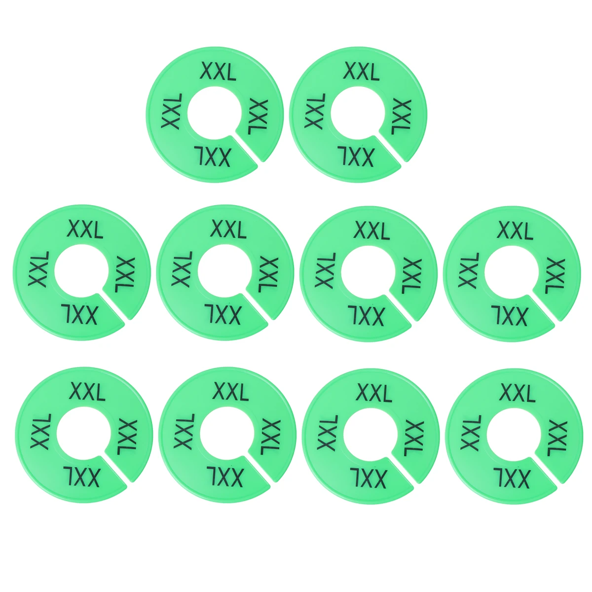 

10 Pcs Baby Clothing Size Circle Circle Double Sided Baby Apparel Market Size Display Wire Hangers Plastic Durable ganize