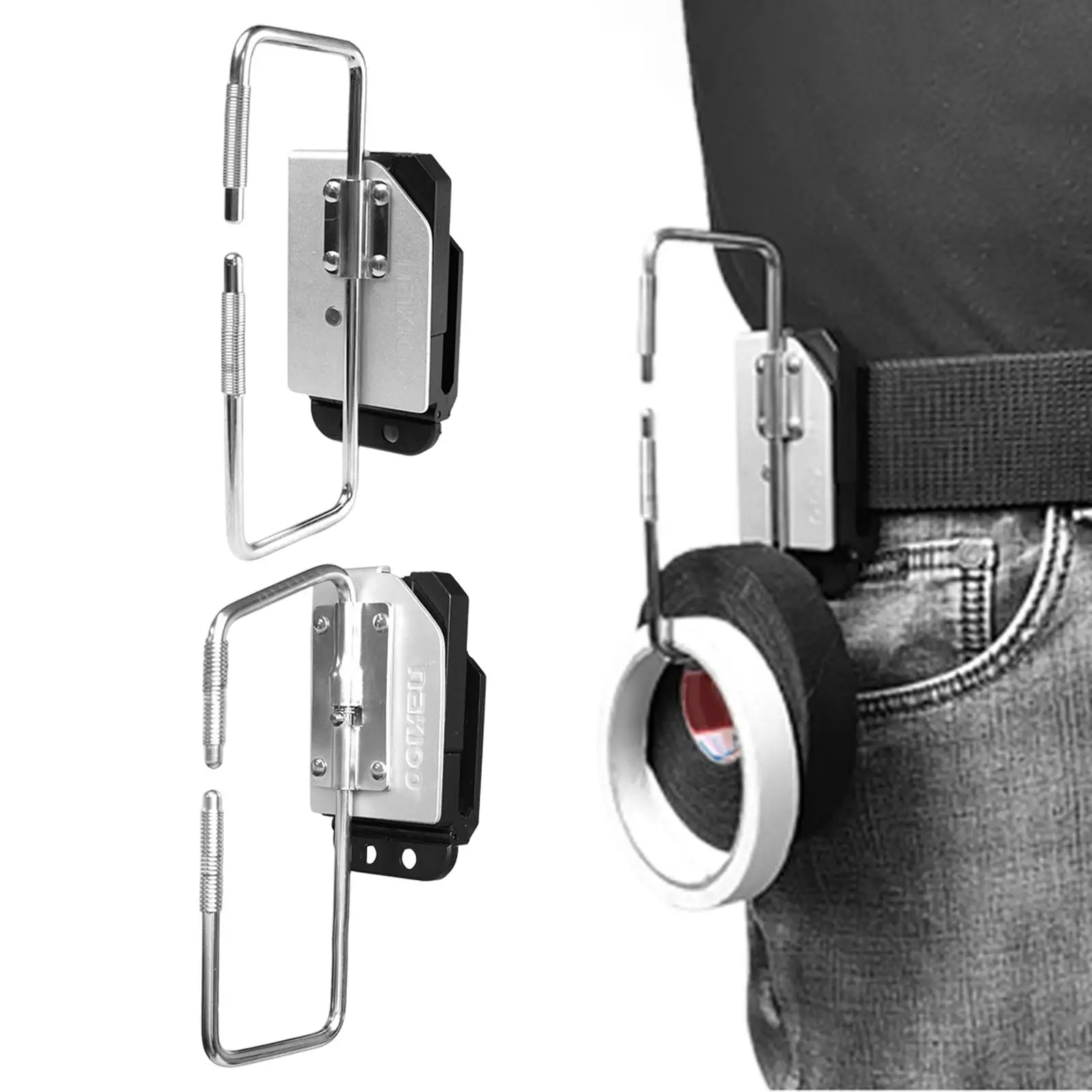 

Крепление для инструментального ремня: быстросъемный карабин, прочный держатель для ленты, портативные аксессуары для рабочего ремня для инструментов плотника