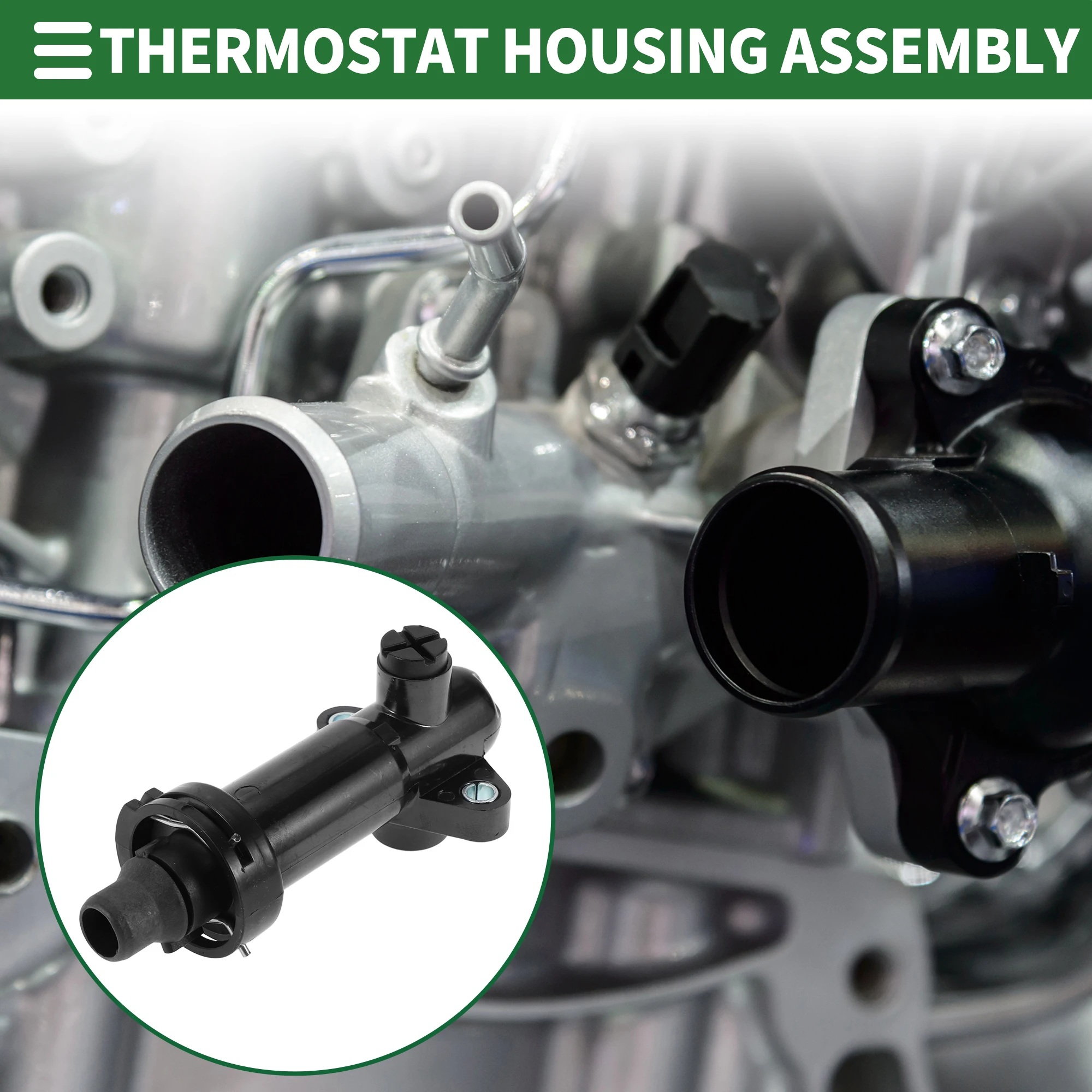 

X Autohaux Engine Coolant Thermostat Housing Assembly for BMW E46 E38 E39 E65 E66 320D