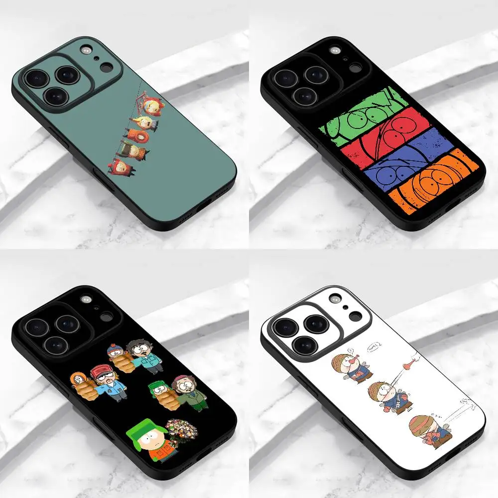

Funny S-South P-Park Phone Case For iPhone 17,16,15,14,13,12,11,Pro,Max,Plus,E,Air,Mini Protective Black Cover
