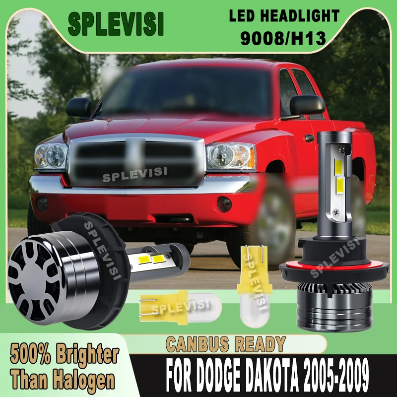

Built-in CANBUS 9008 Fast Heat Dissipation Tool-free Install Stable Beam LED HEADLIGHT For Dodge Dakota 2005 2006 2007 2008 2009