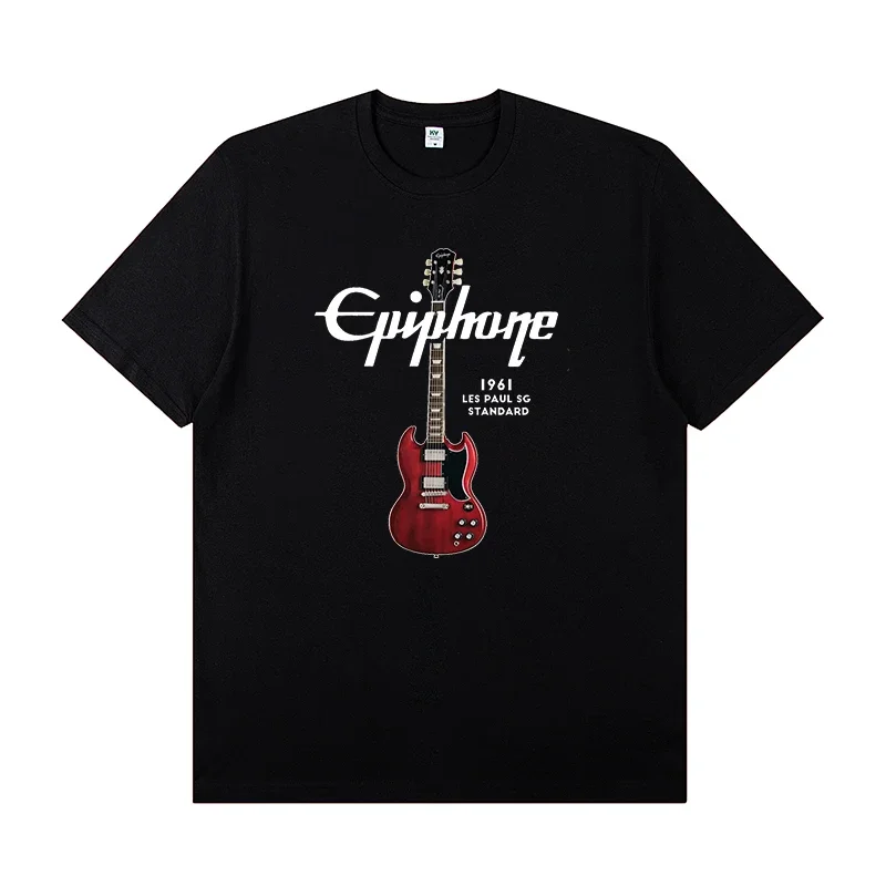 Epiphone Epiphone 기타 주변기기 반팔 티셔츠 록 밴드 음악 축제 연습 성능 의류