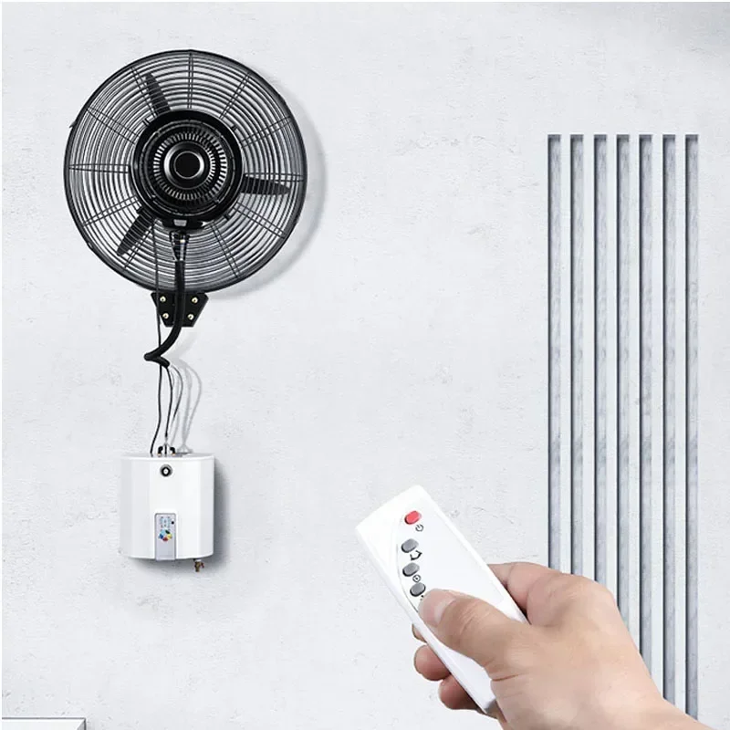 Wall-mounted Industrial Spray Fan Cooling Outdoor Mist Water Cooling Humidification High-power Water Atomizing Electric Fan