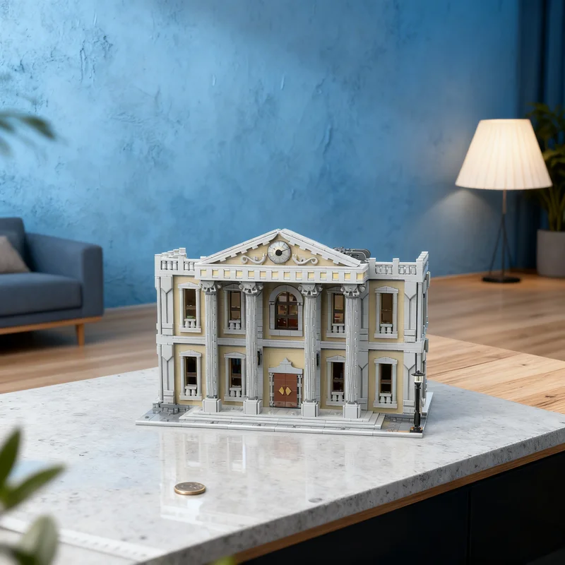 

3945 деталей MOC BRICKS LIBRARY: Модульная модель городской улицы, строительные блоки, подарок для самостоятельной сборки, креативный коллекционный декор, премиум-класс для взрослых