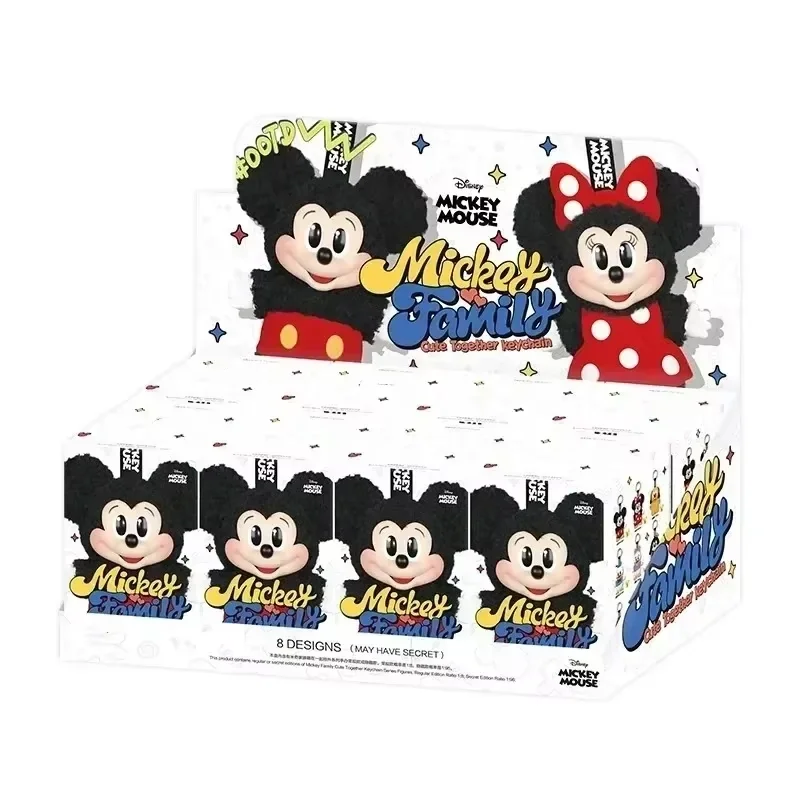 

100% Original Mickey Family Cute Together Keychain Series Blind Box Toys Kawaii Surprise Guess Cute Anime Model for Girls Gift