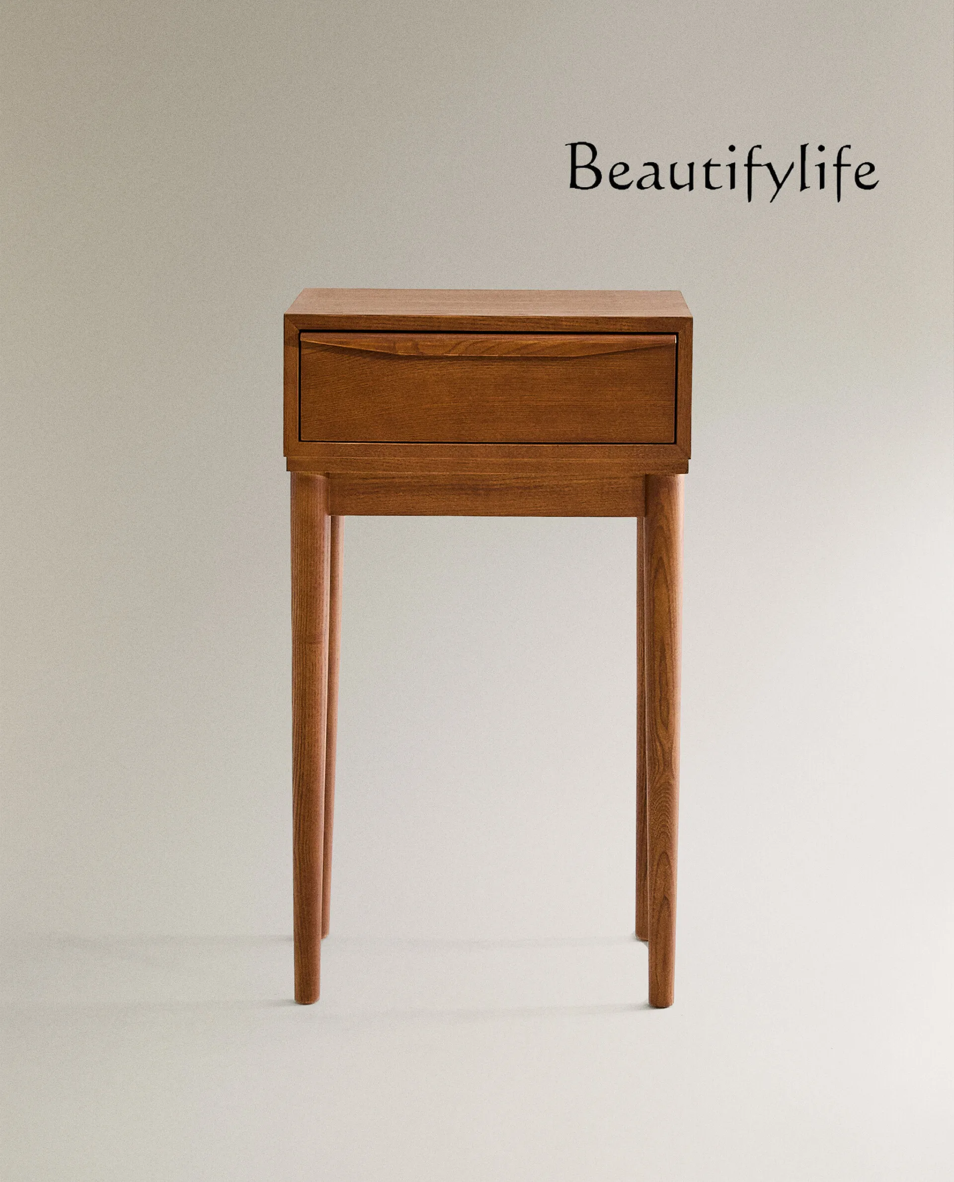 

European minimalist with drawers ash wood home high-end bedside table bedroom decorative furniture