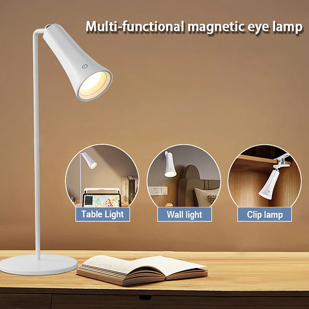 LED Table Lamp for Study Eye Protection USB Touch Dimming Reading Light Flashlight Bedroom Bedside Decor Photo Sunset Desk Lamps