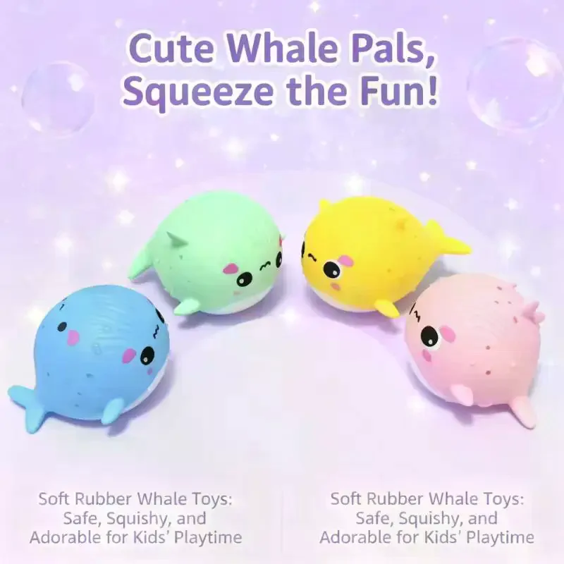 Baby Bath Toys Sponge Water Absorbing Whale Squeezing Stress Relief Toys Summer Swimming Play Water Toy For Children Squishy Kid