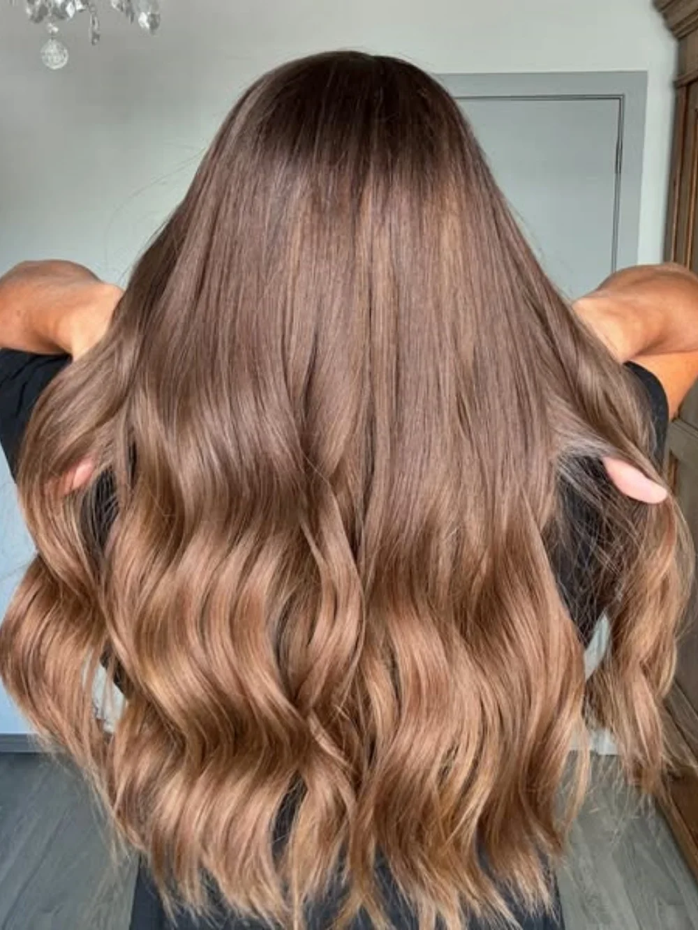 Honey Blonde Highlight 13x4 Body Wave HD Lace Front Wigs Human Hair Blend Synthetic Fibre Pre Plucked Glueless Lace Front Wigs