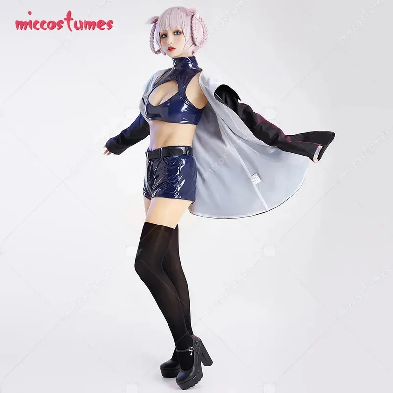 

25COSЖенский костюм для косплея Nazuna, укороченный топ и шорты с вырезом, пальто и носки