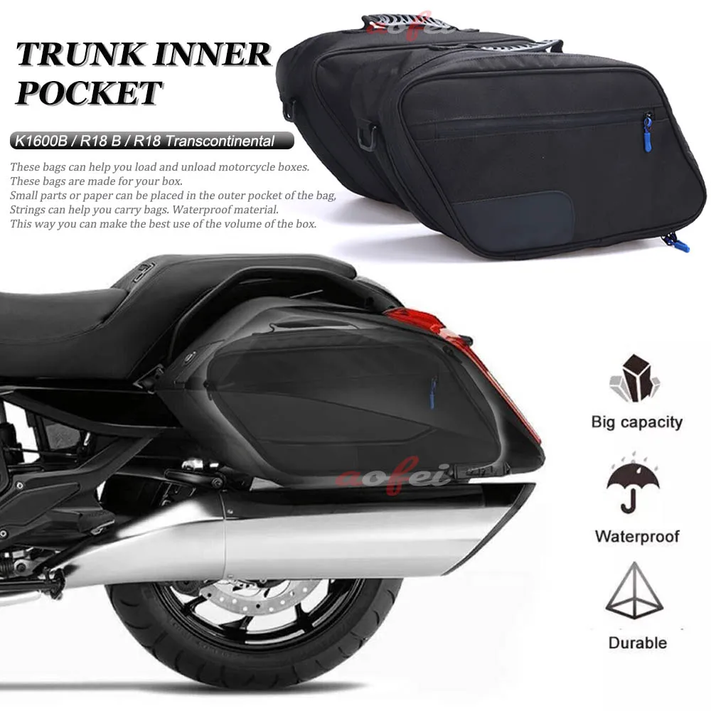 Motorcycle Luggage Bag Black Saddlebag Inner Bags New For Bmw r18 R 18 B R18 Transcontinental K1600B K 1600 B K1600 B All years