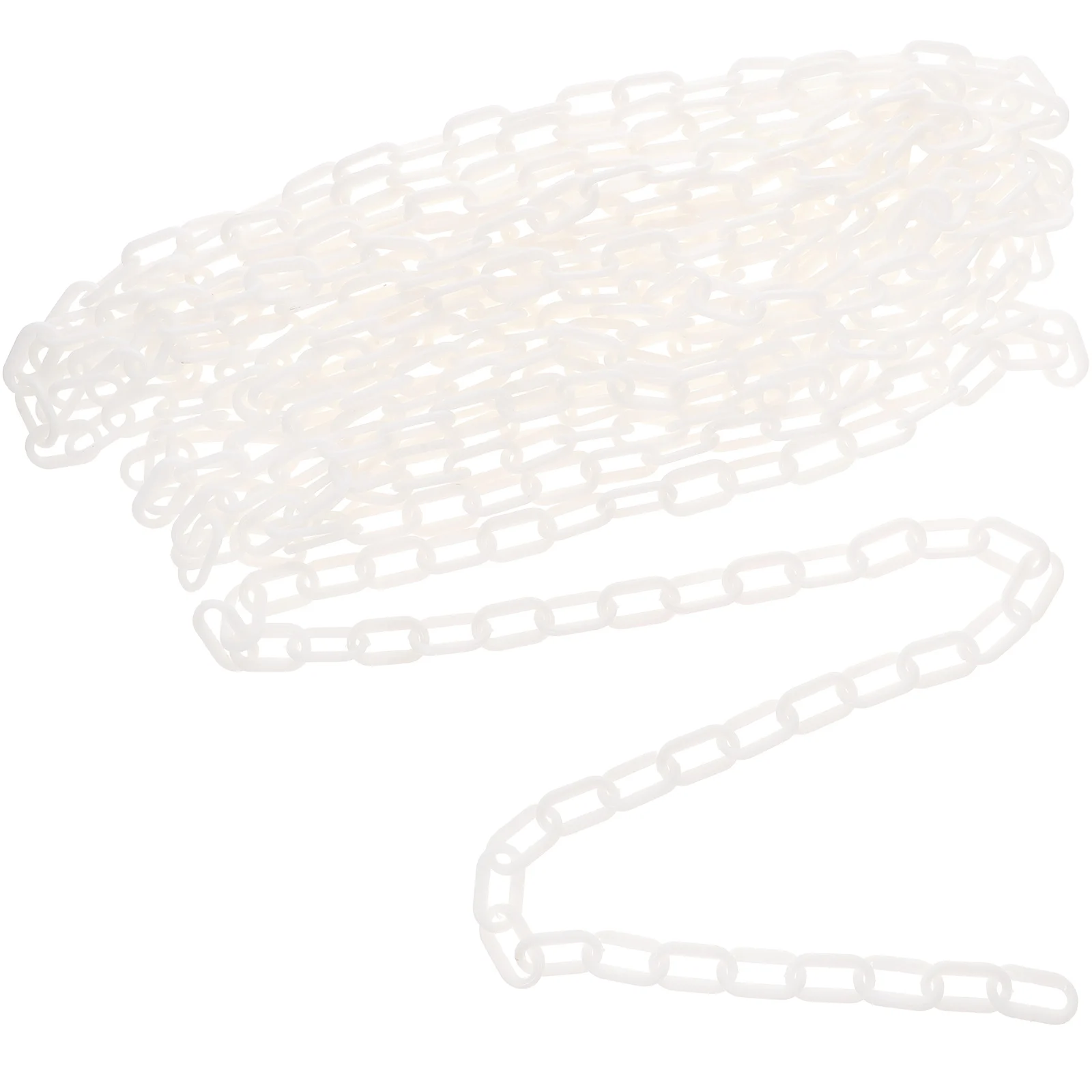 

Plastic Safety Chain for Road Barrier Traffic Control Crowd Control Stable Garage Yard Garden Hotel White Chain Links Warning