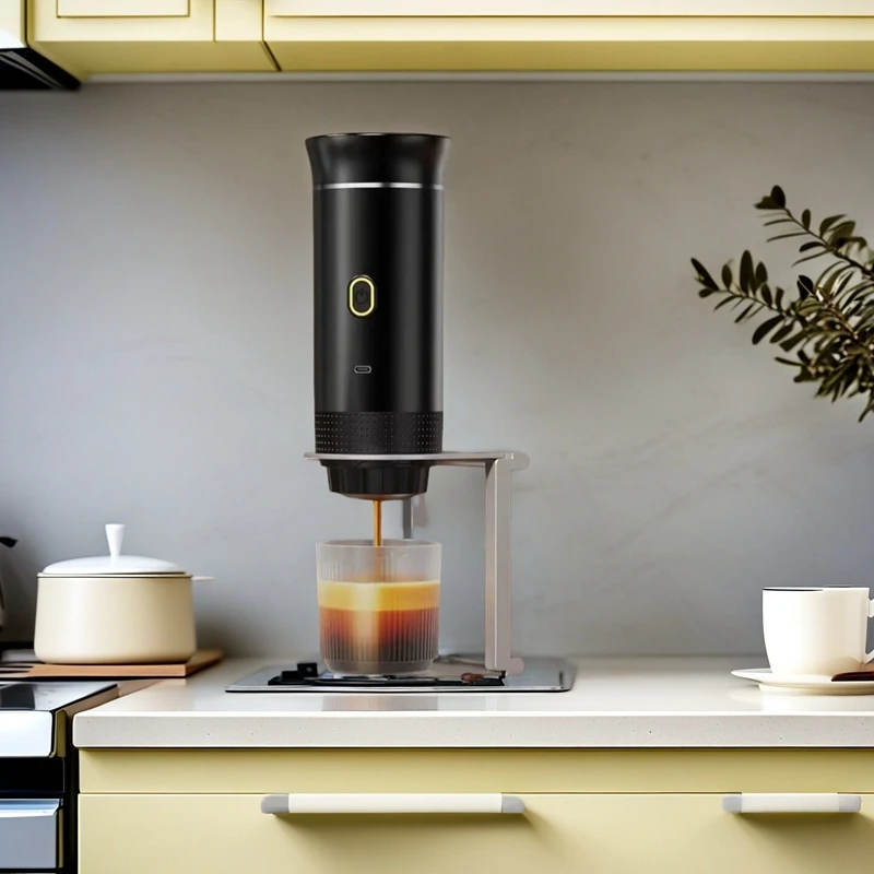 DUTRIEUX Coffee Machine Wireless Electric Portable Espresso Coffee Machine Maker 3-in-1 Capsule Powder Travel Coffee Maker