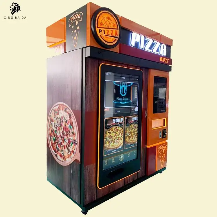 Pizza Robot Vending Smart Heated Hot For Fast Food Pizza Vending Machine Dispenser With Lift