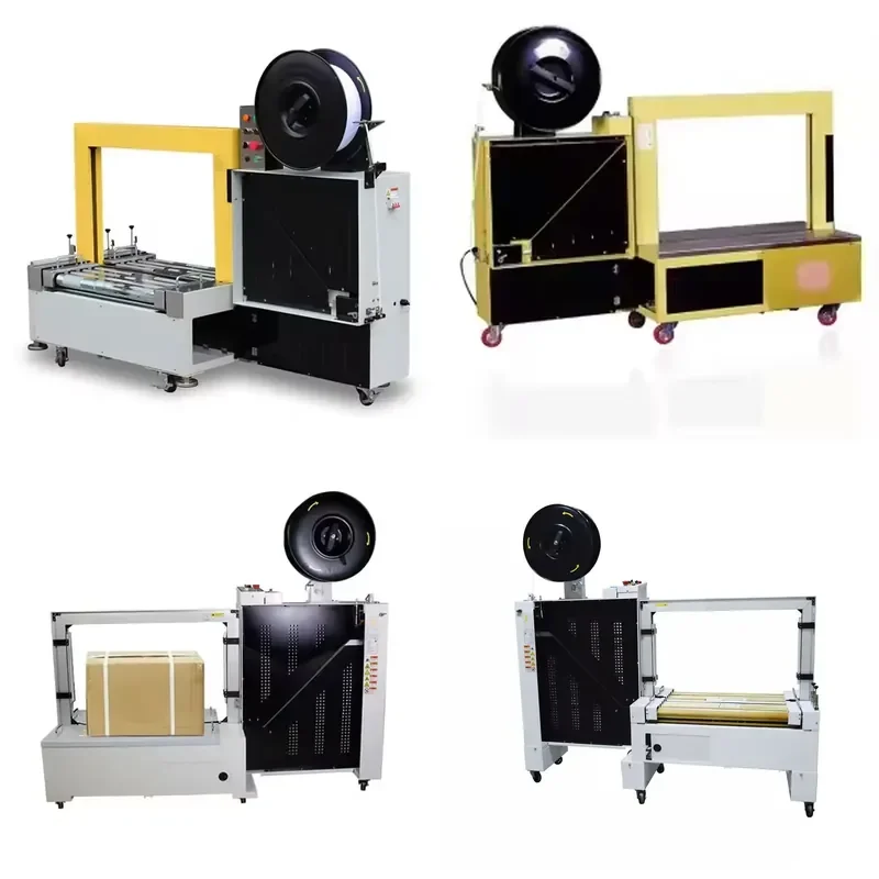 for Warehouse Factory Carton Packaging Line Heavy Duty Automatic Low Platform PP Belt Strapping Machine