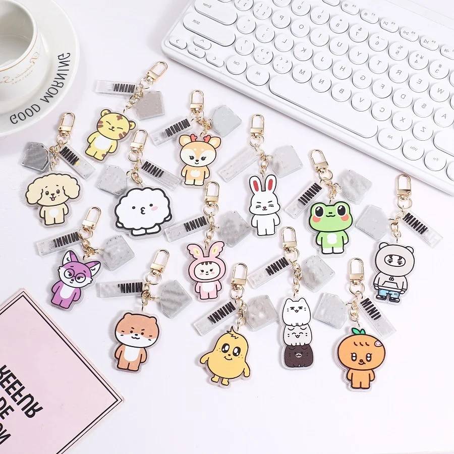 KPOP Idols WONWOO HOSHI Cartoon Acrylic Keyring High Quality Double Sides Printing Keyrings MINGYU WOOZI JOSHUA THE 8 Fans Gifts