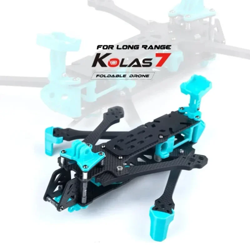 Axisflying KOLAS7 7inch foldable frame kit, 298mm wheelbase, compatible with DJI O3 for long range FPV freestyle builds