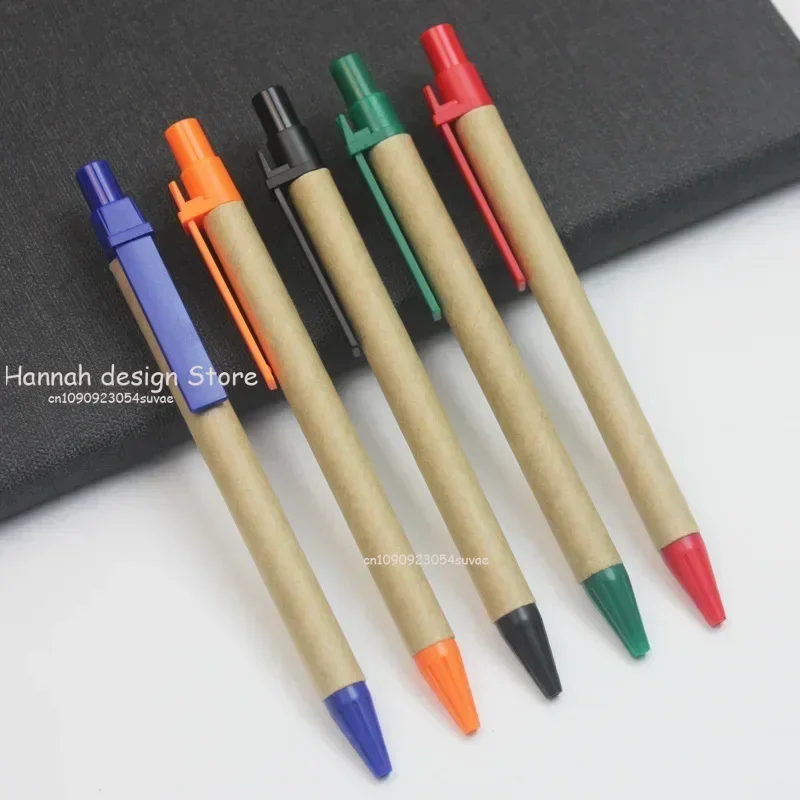 Eco Paper Ball Pen Black Ink Ballpoint Green Concept Environment Friendly Promotion Gift Personalize Pens