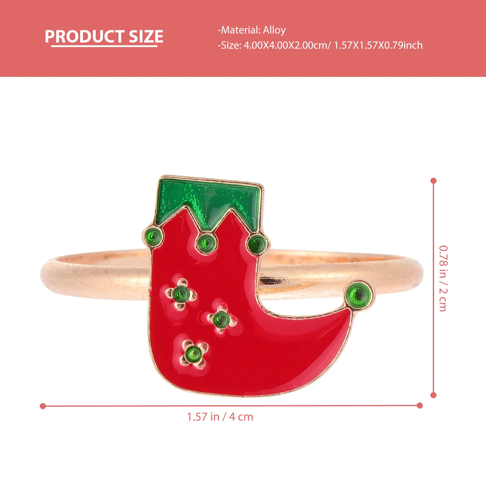 6Pcs Festival Napkin Ring Lovely Sock Modeling Eco Friendly Table Top Napkin Ring Xmas Themed Clasp Delicate Sock Clasp