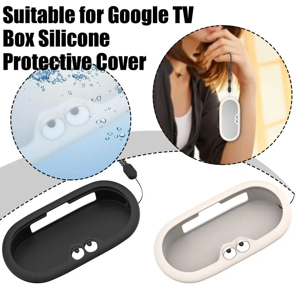 2 Color For Google Ty Streamer 4K Soft Silicone Protective Case Sleeve For Google TV Streamer 4K TV 2024 Shockproof Covers I5C0