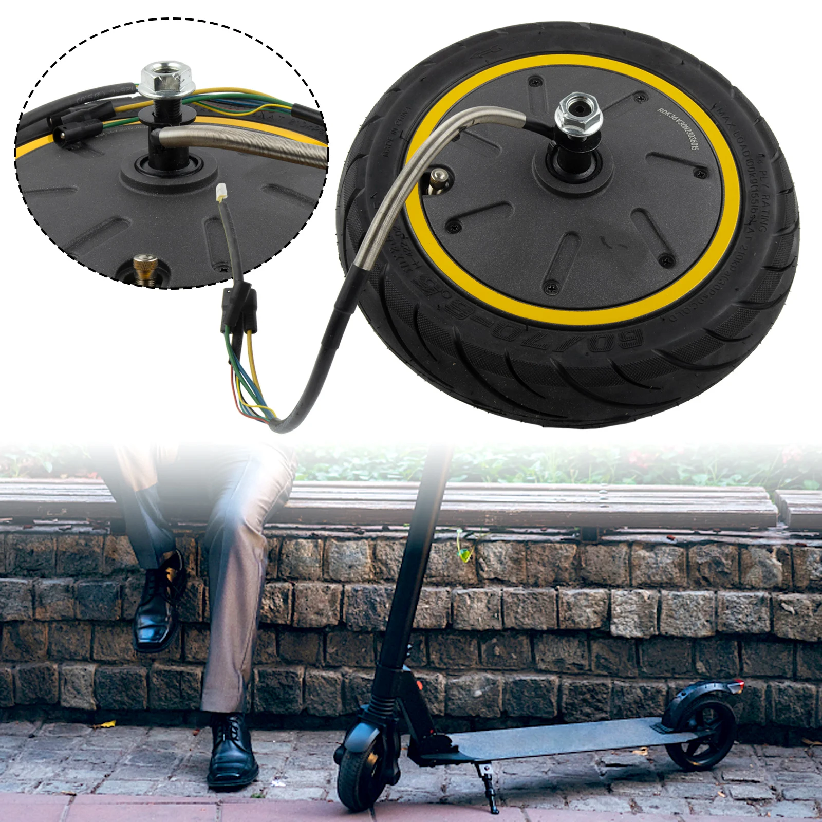

Wheel 1PCS Motor Engine 4kg 36V 350W For-Ninebot Max G30 Parts Accessories Rubber Metal Black Electric Scooter