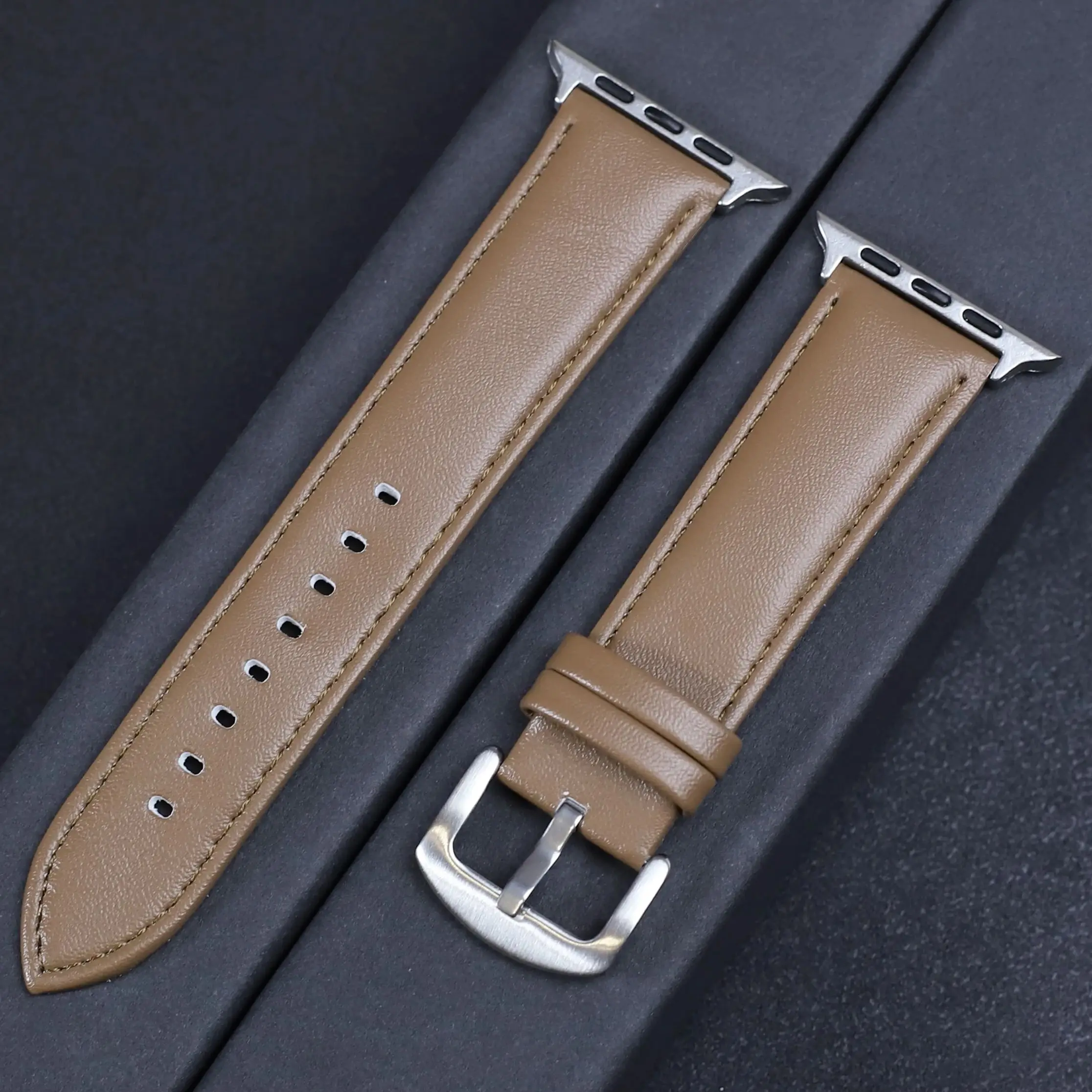 سوار ساعة من الجلد الناعم للرجل والمرأة ، سوار ساعة أبل ، سوار الترا لساعة اي واتش ، 9 ، 8 ، 7 ، 6 ، 5 ، 4 ، سي ، 49 ، 44 ، ‏ 45 ، ‏ 40 ، ‏ 41 ، ‏ 38