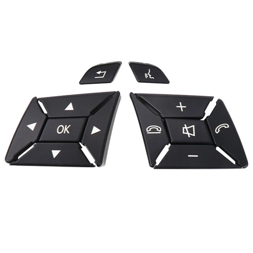 Black Steering Wheel Button Switch Trim Cover Sticker for Mercedes Benz A B C E Ml Gl Cla Gla Glk Sl Class W176 W212 W204