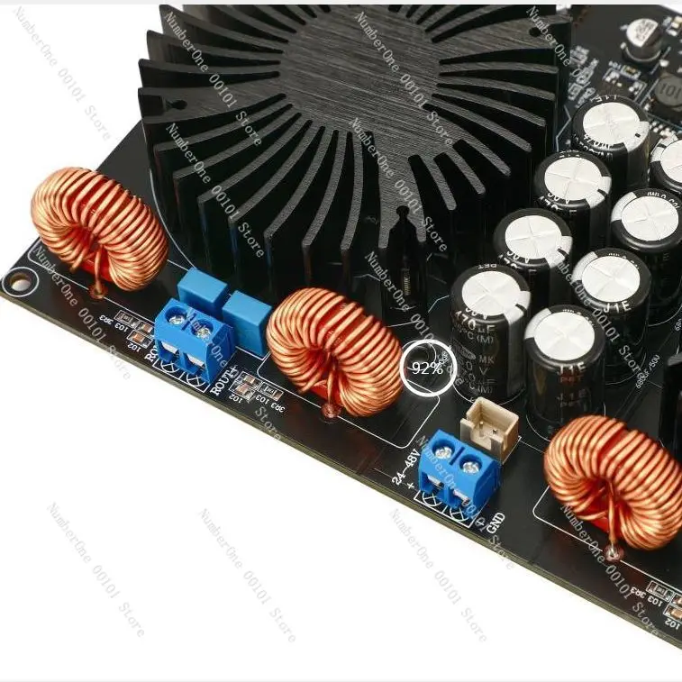 3255 dual-core high-power 2.0 class-d amplifier board with heatsink for home audio