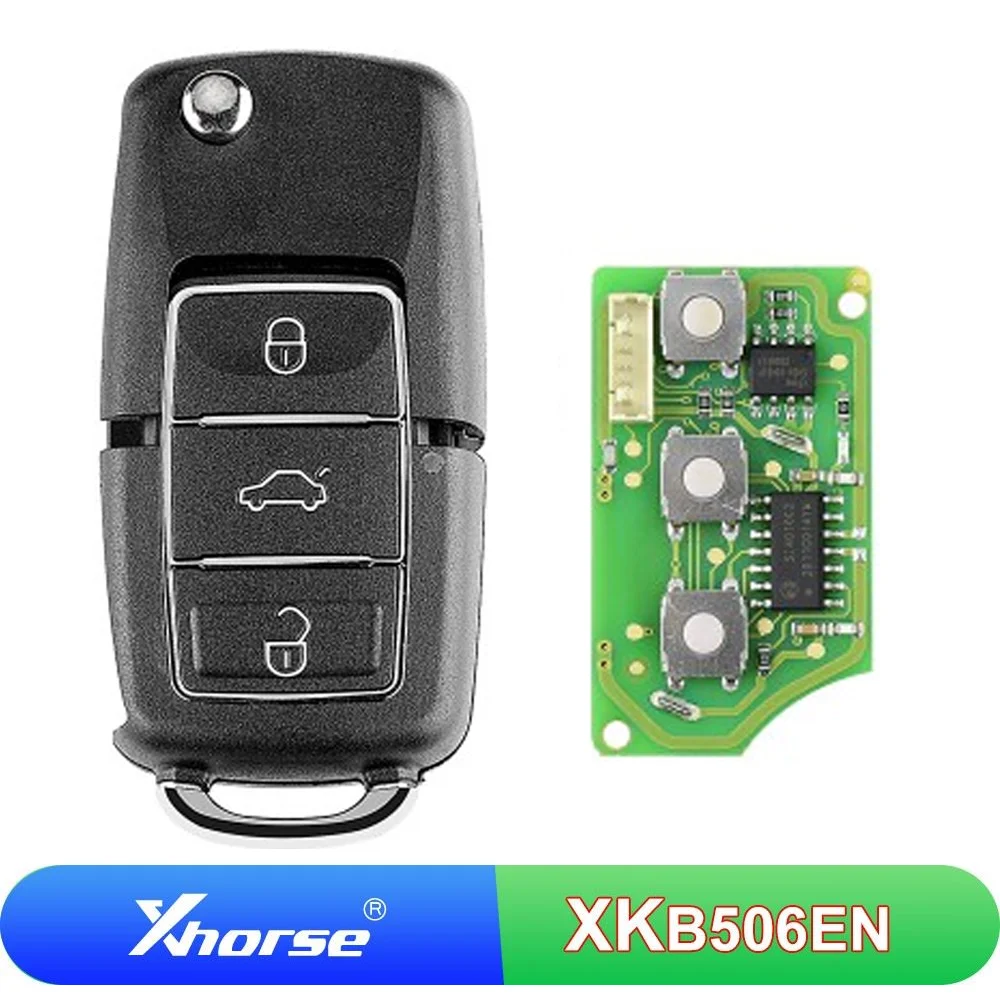 

5 Pcs/lot XKB506EN Xhorse XK Wired Remote Key VVDI Car Key 3 Buttons Universal Remote Key For VW Volkswagen B5