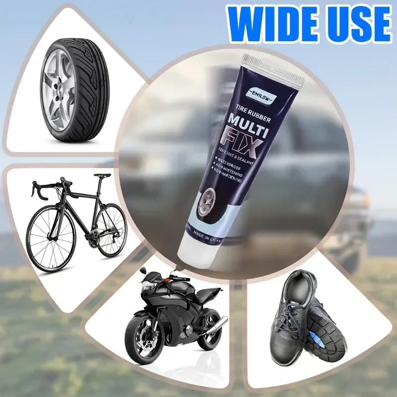 Universal carro pneu selo tira reparação cola, cola preta instantânea, apto para a motocicleta, bicicleta pneu reparação, carros