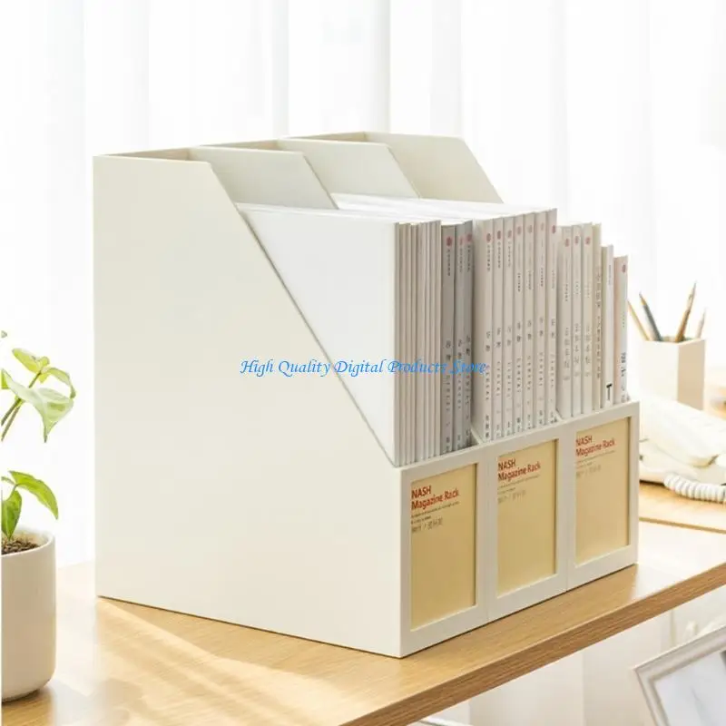 U2JE Multifunctional Desktop Magazine Holder Vertical Bookend for School Office Desk