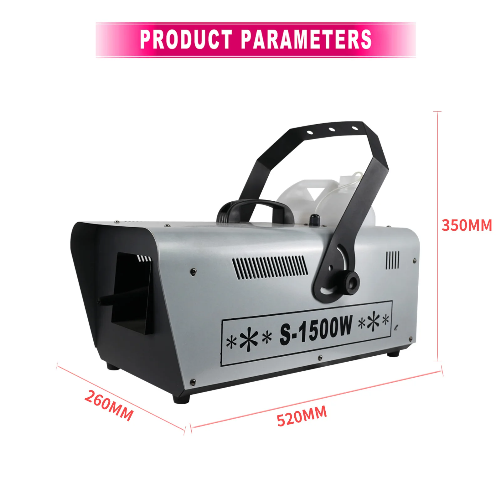 Small 1500W Snowflake Machine 800W Snow Machine DMX512 Remote Control Snowflake Jet For Stage Event Indoor Outdoor Wedding Party