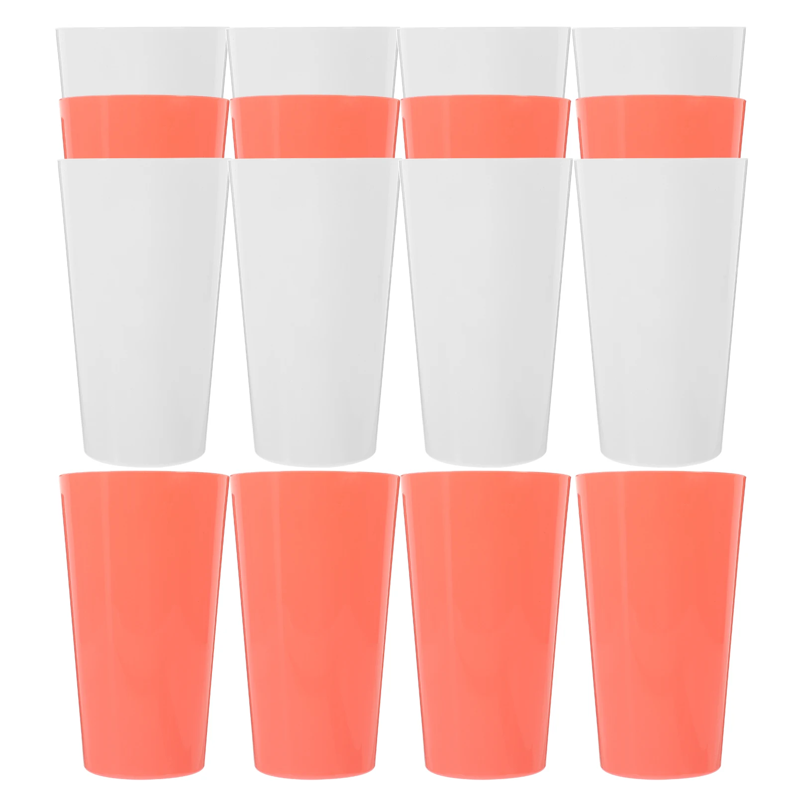 

16pcs Plastic Drinking Cups 530Ml Stadium Cups Multi-Use Juice Beverage Pp Reusable Party Wedding Clear Goblets Cocktail