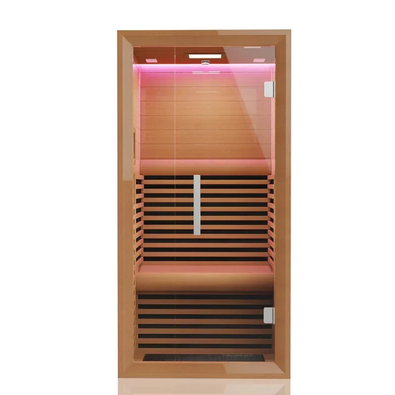 Infrared light wave physiotherapy steam room, cedar sauna home physiotherapy