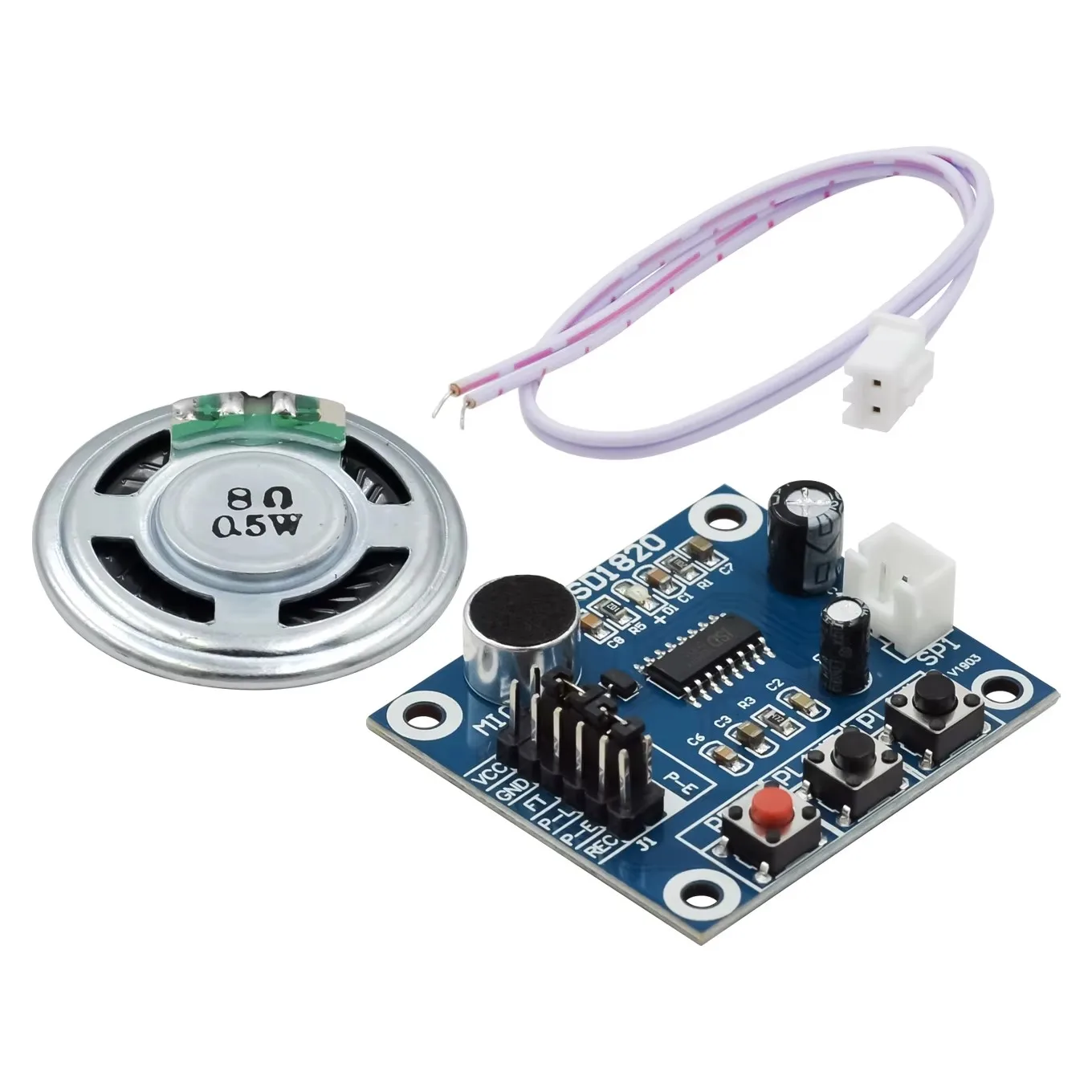 ISD1820 recording module voice module the voice board telediphon module board with Microphones + Loudspeaker for
