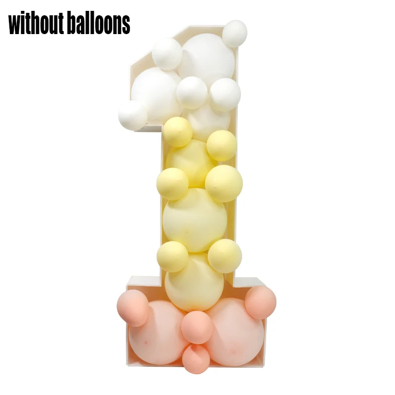93 cm riesige Figur Ballonfüllbox 1. Geburtstag Ballon Nummer 18 20 30 40 50 Ballonrahmen Jubiläumsdekoration Babyparty – Detail 10
