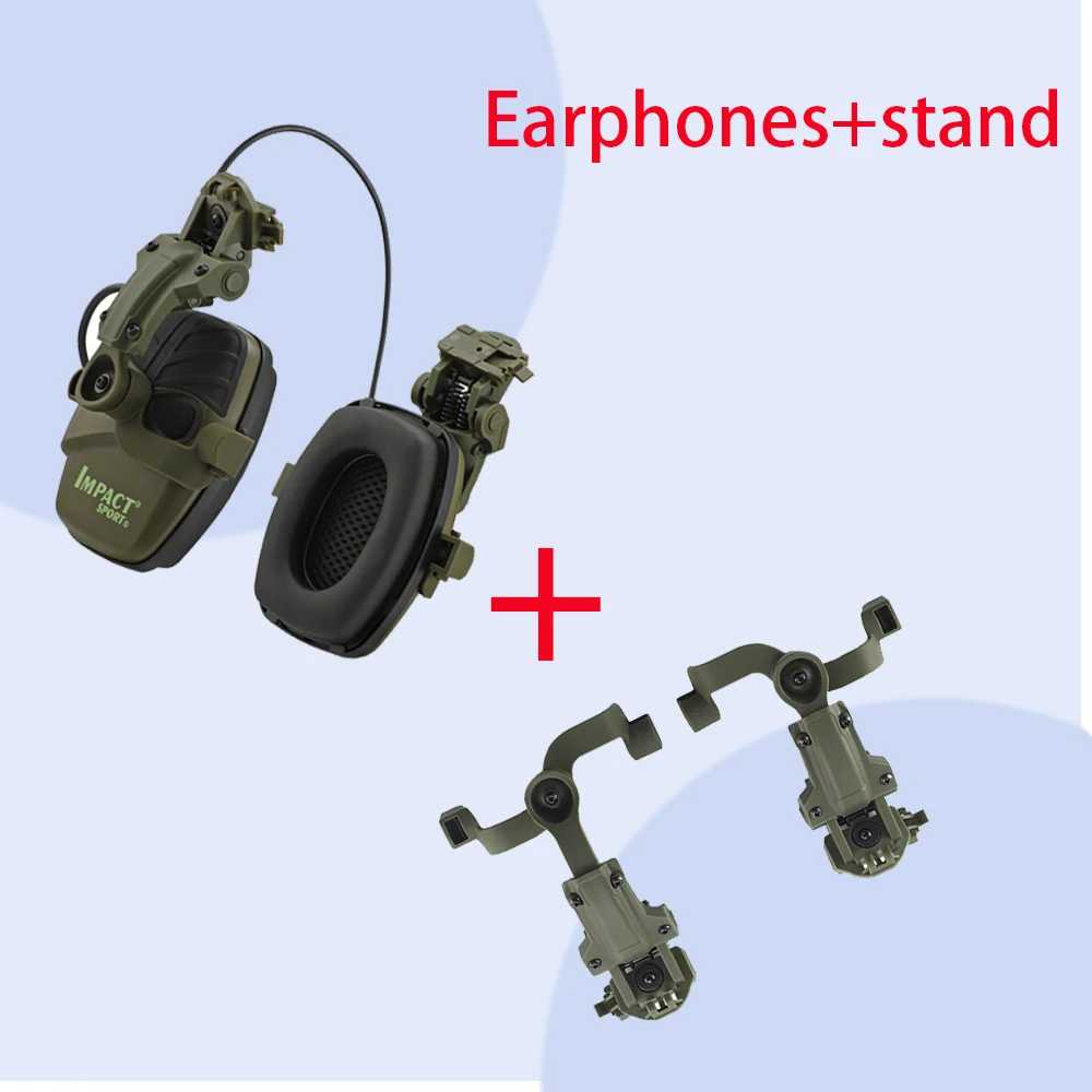 Shooting headphone helmet Ver hunting pickup noise reduction hearing protection tactical headphone+dedicated HL headphone holder