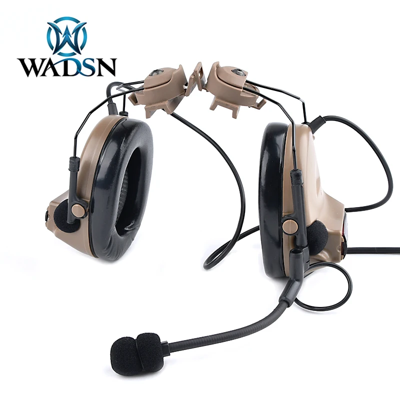 WADSN Tactical Headset C2 COMTAC Shooting Communication Headphone Combat Training Intercom Communicate Earphone Airsoft Hunting