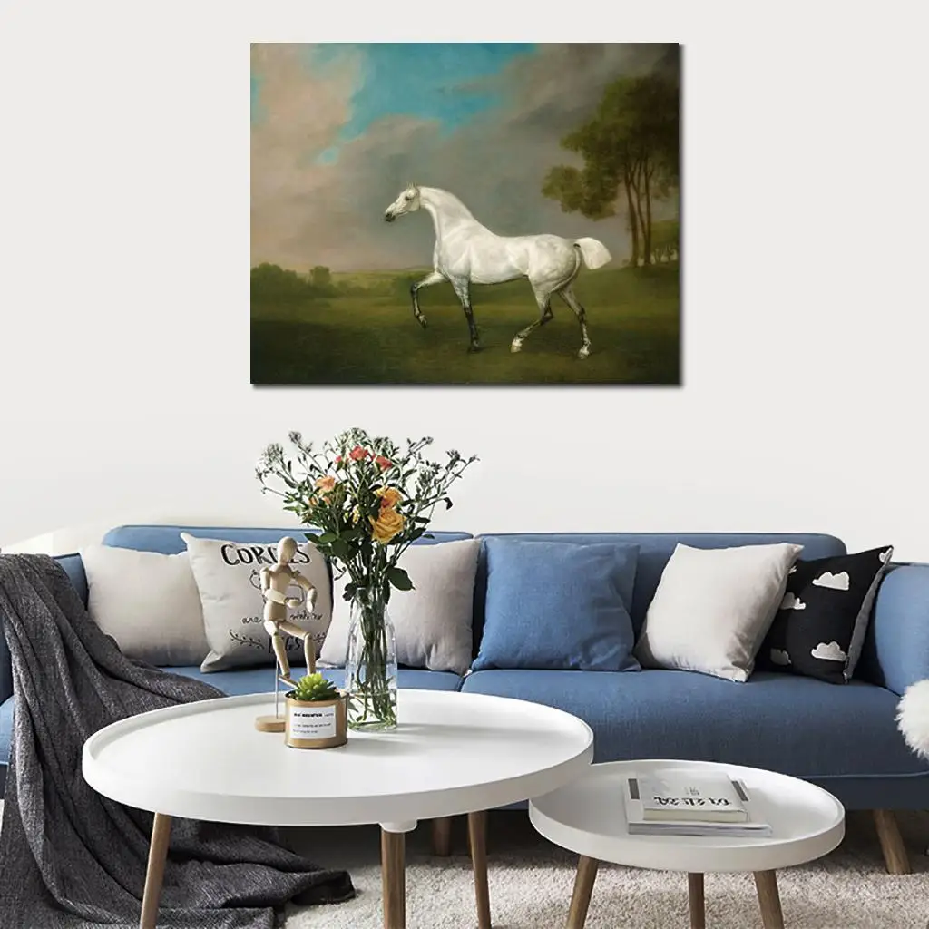 Classic Paintings A Grey Horse George Stubbs Art Reproduction High Quality Hand Painted