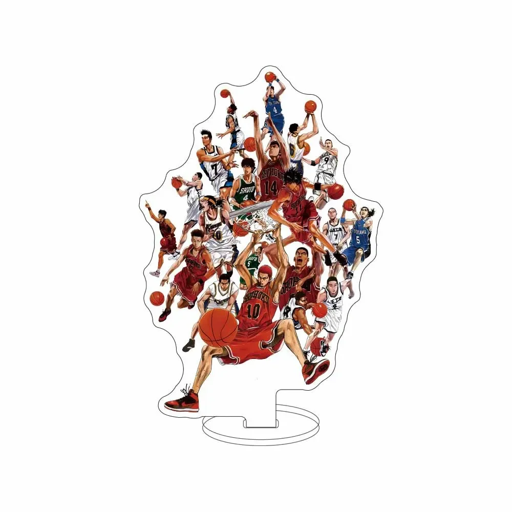 SLAM DUNK Standing Anime Stand Sakuragi Hanamichi Kaede Rukawa Key Chain Women Figure Model Plate Holder Key Ring Accesorio Gift