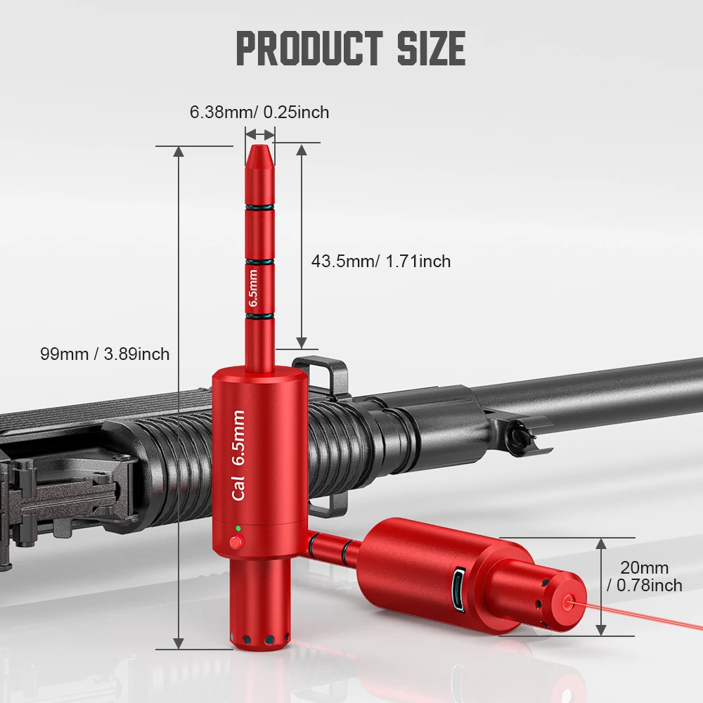 

6.5MM multifunctional magnetic red green light trainer, dual-purpose for training and calibration