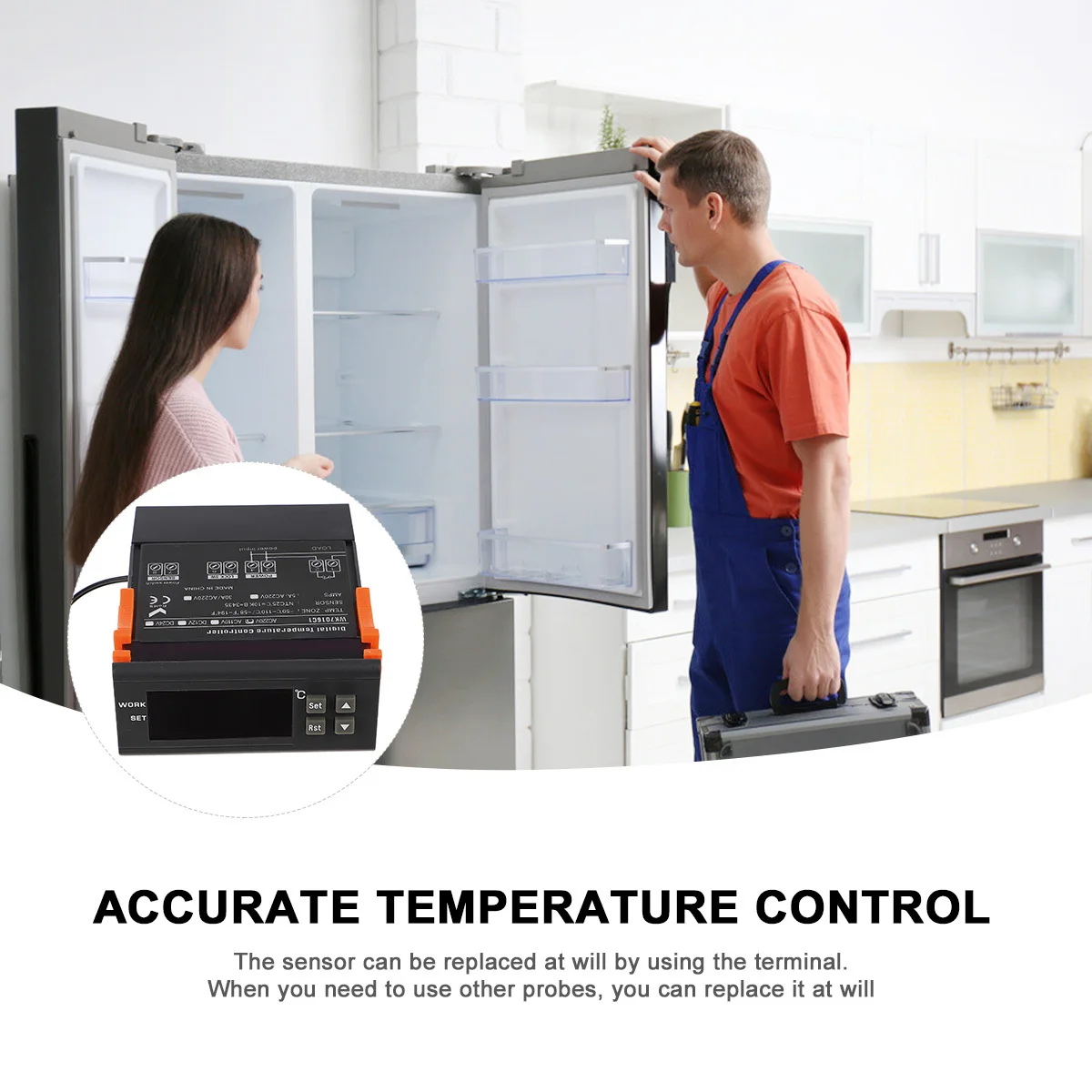 

Digital Temperature Controller Thermostat Dual Chip Accurate Sensing Temperature Control Incubator Refrigerator Electronics