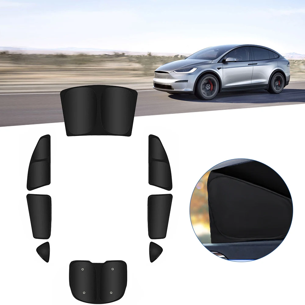 

8Pcs/Set Car Multi Sun Shade Car Windows Sun Shade Total Blackout Sun Visors for Tesla Model Y 2020-2024 Accessories