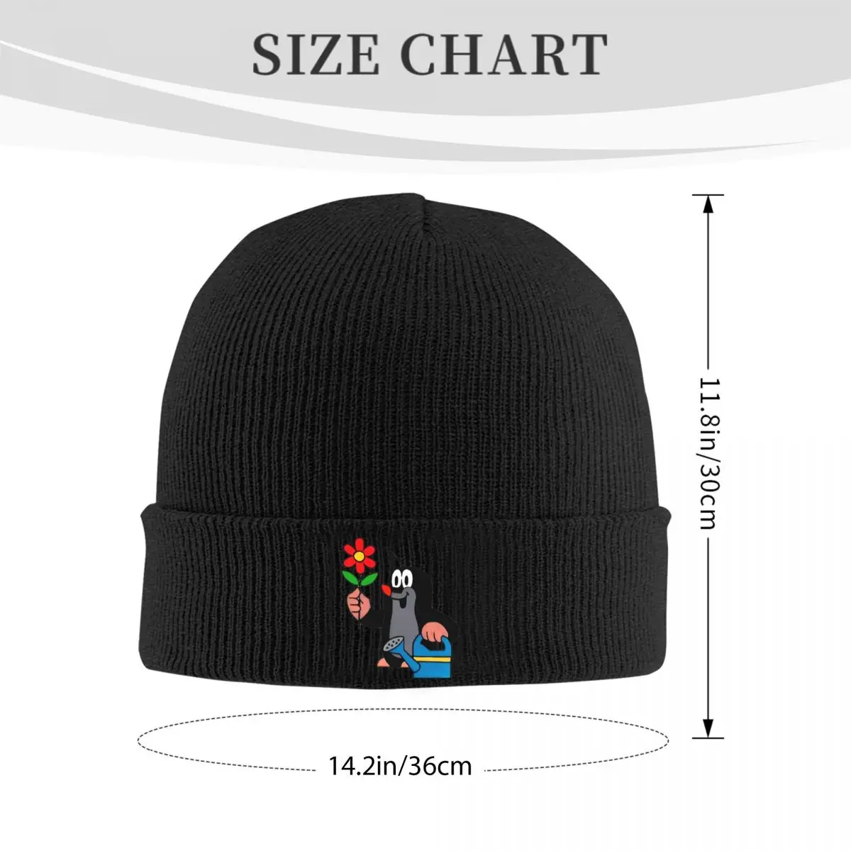 The Little Mole Flower Knitted Hat Beanie Winter Hat Warm Unisex Casual Cartoon Friends Together Caps for Men Women