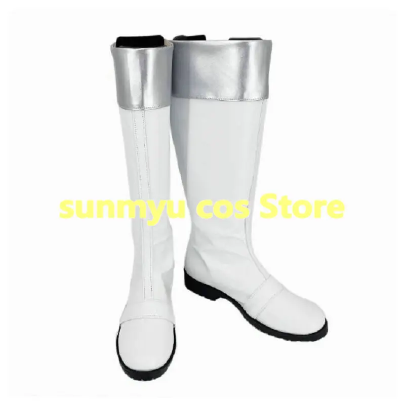 Giga sentai Cosplay White Boots Shoes Custom Size