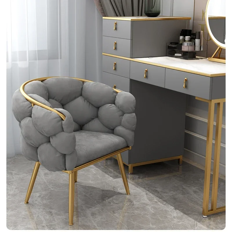Makeup chairs, computer chairs, nail chairs with backrests, minimalist sofas, light luxury，bedroom ladies' dressing table stools image 2
