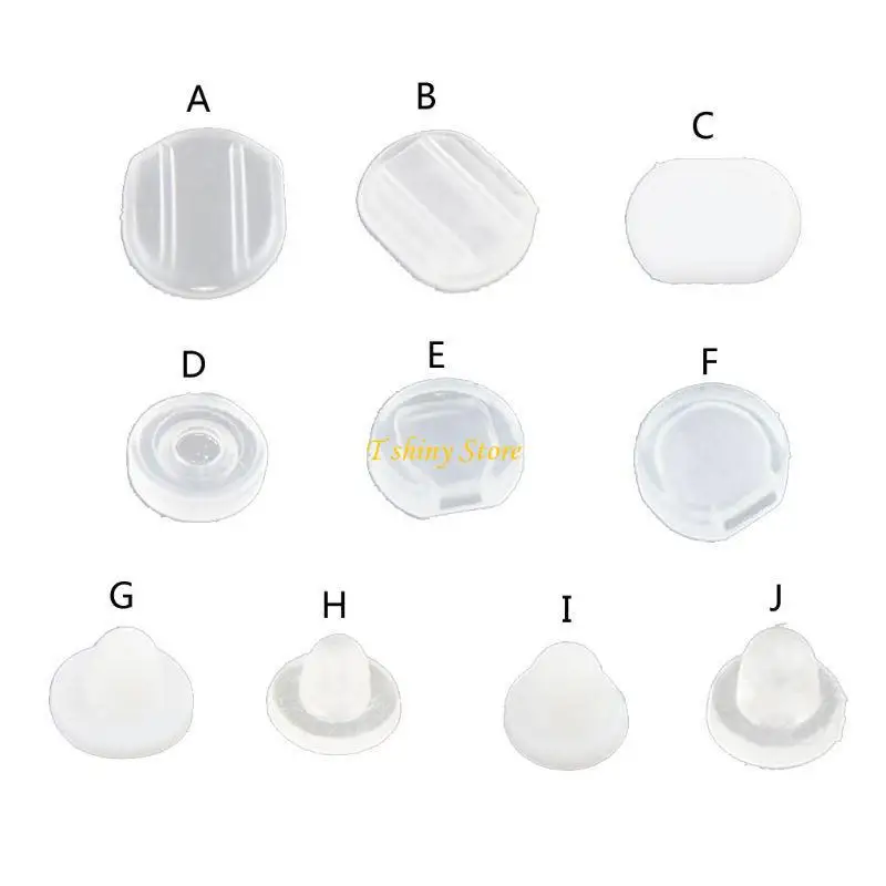

N58F 100 Pcs Earring Pads Support Stabilizer Silicone Comfort Earring Cushion for All Sizes Clips on Earring Jewelry Findings